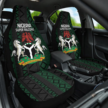 Nigeria Football Car Seat Cover Go Super Falcons African Pattern LT14