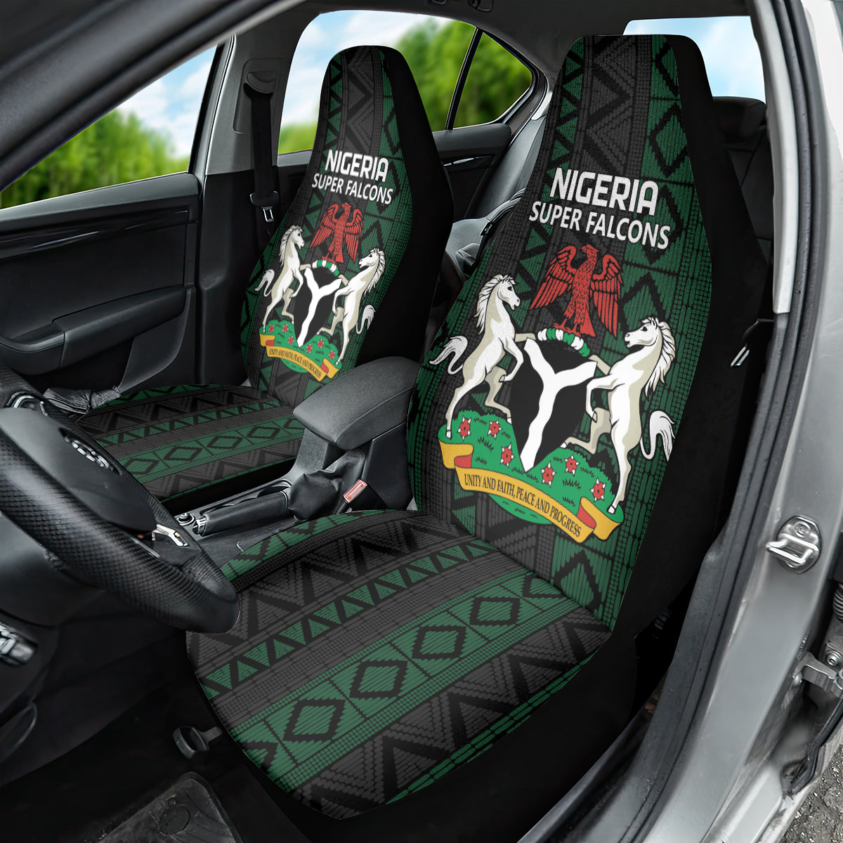 Nigeria Football Car Seat Cover Go Super Falcons African Pattern LT14