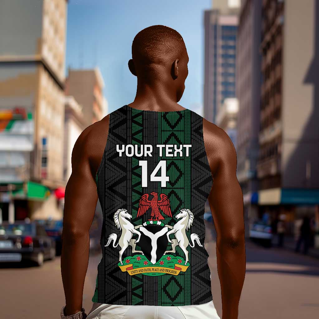 Custom Nigeria Football Men Tank Top Go Super Falcons African Pattern LT14