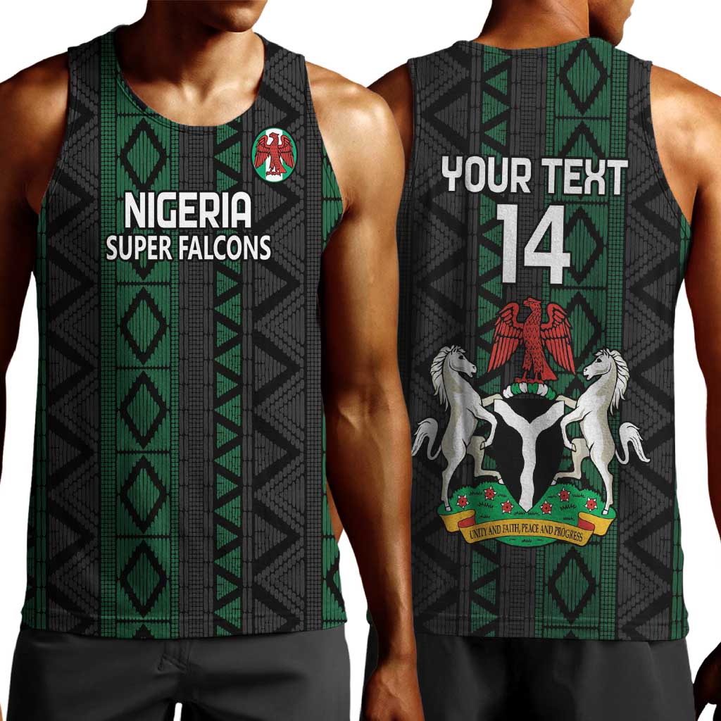 Custom Nigeria Football Men Tank Top Go Super Falcons African Pattern LT14