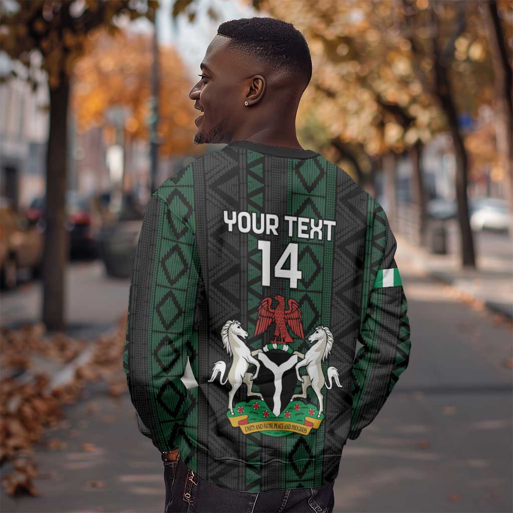 Custom Nigeria Football Sweatshirt Go Super Falcons African Pattern LT14