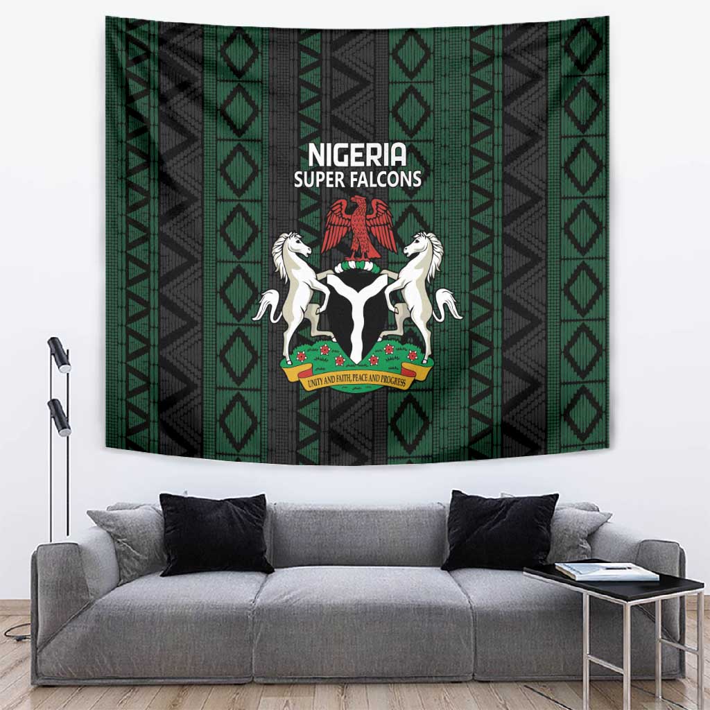 Nigeria Football Tapestry Go Super Falcons African Pattern LT14