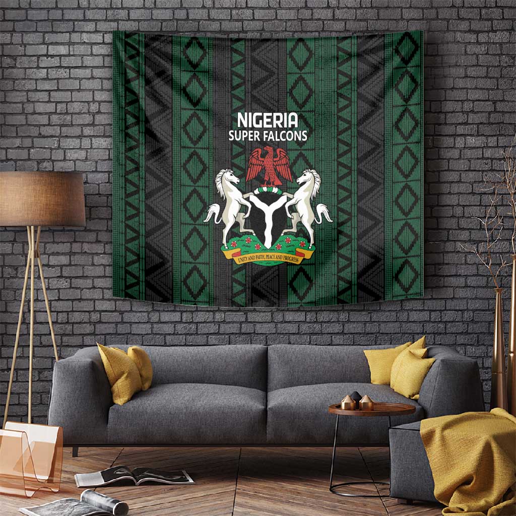 Nigeria Football Tapestry Go Super Falcons African Pattern LT14