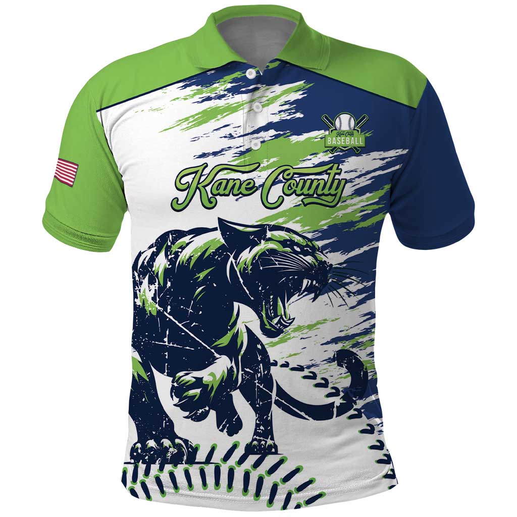 Kane County 2025 Baseball Custom Polo Shirt Come On Cougar LT14