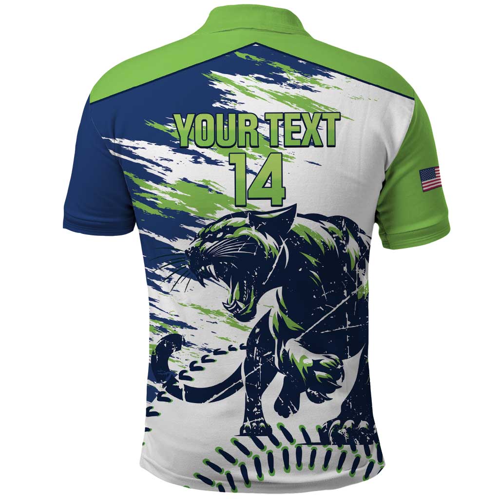 Kane County 2025 Baseball Custom Polo Shirt Come On Cougar LT14