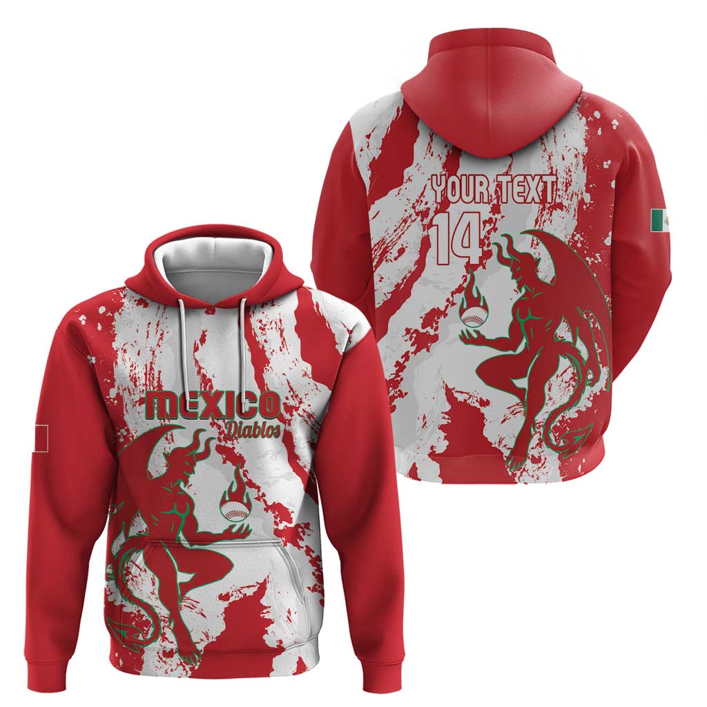 Diablos Rojos 2025 Baseball Custom Hoodie Come On Mexico LT14
