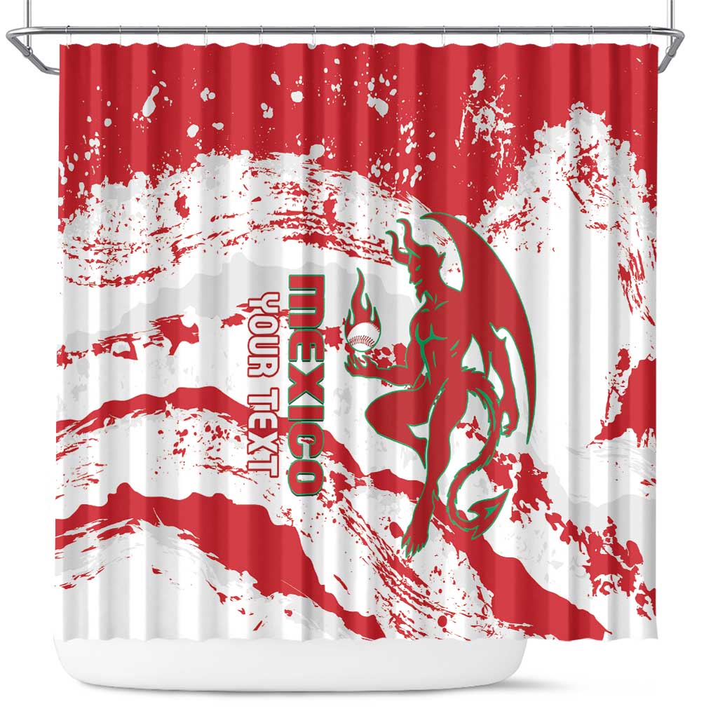 Diablos Rojos 2025 Baseball Custom Shower Curtain Come On Mexico LT14