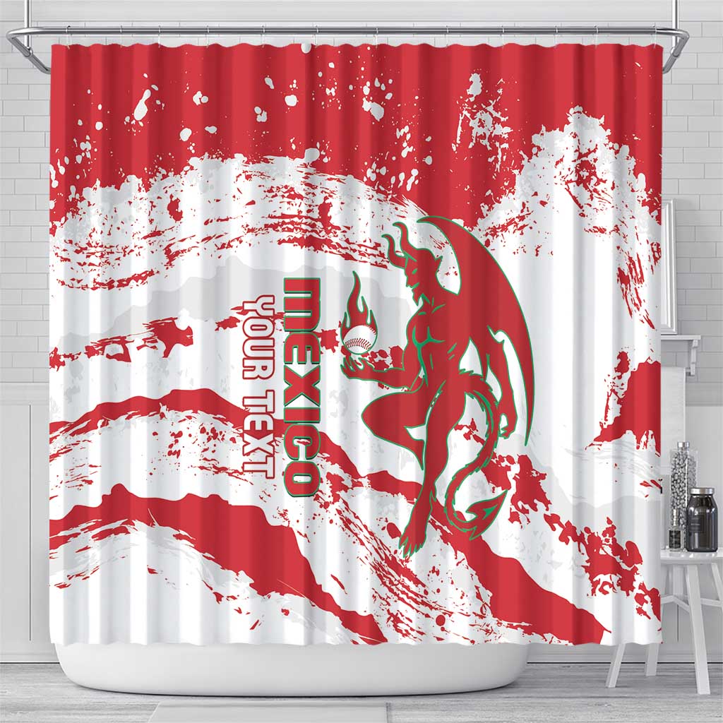 Diablos Rojos 2025 Baseball Custom Shower Curtain Come On Mexico LT14
