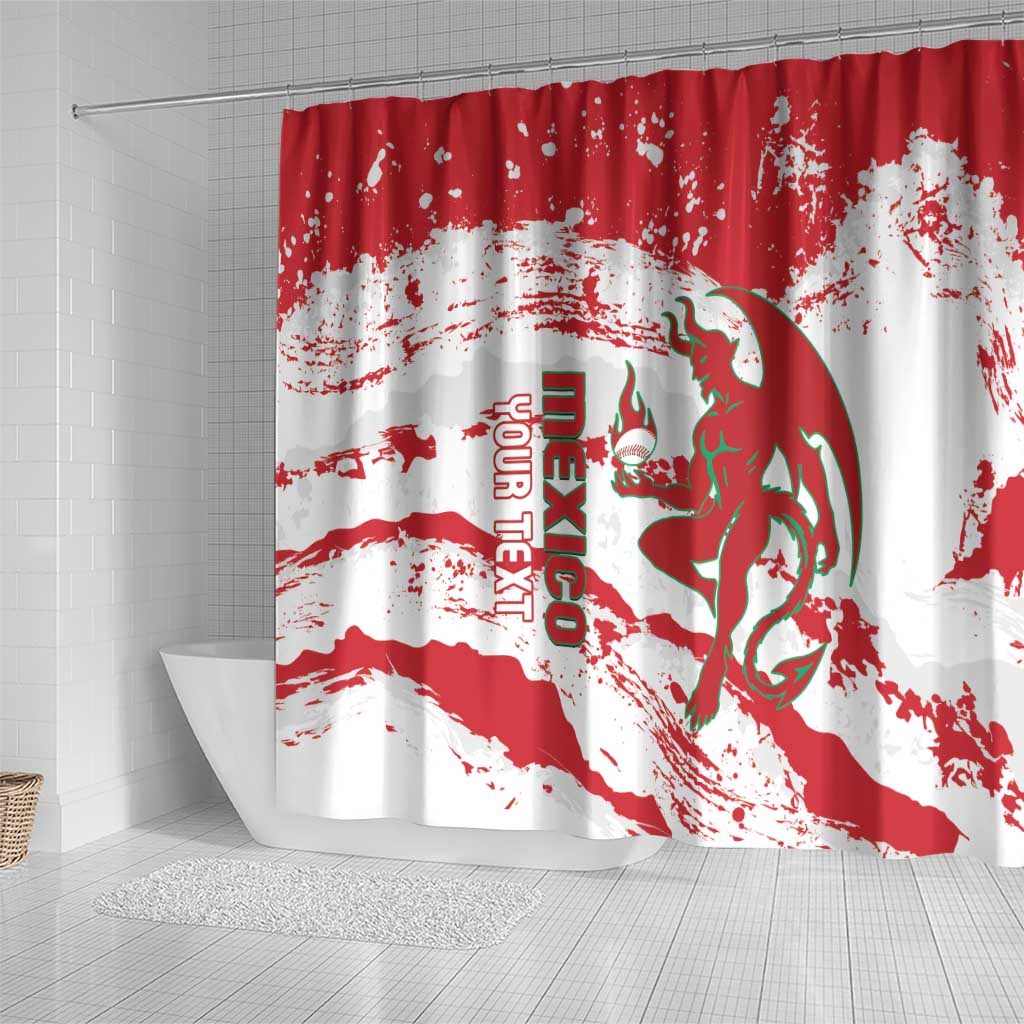 Diablos Rojos 2025 Baseball Custom Shower Curtain Come On Mexico LT14