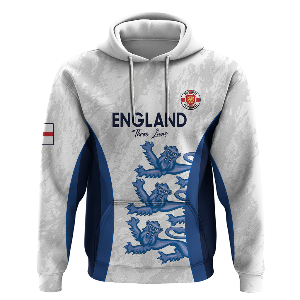 Custom England Football Hoodie 2024 Go Champions Three Lions LT14
