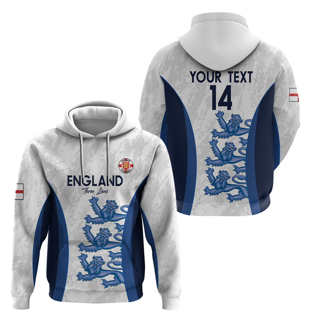 Custom England Football Hoodie 2024 Go Champions Three Lions LT14