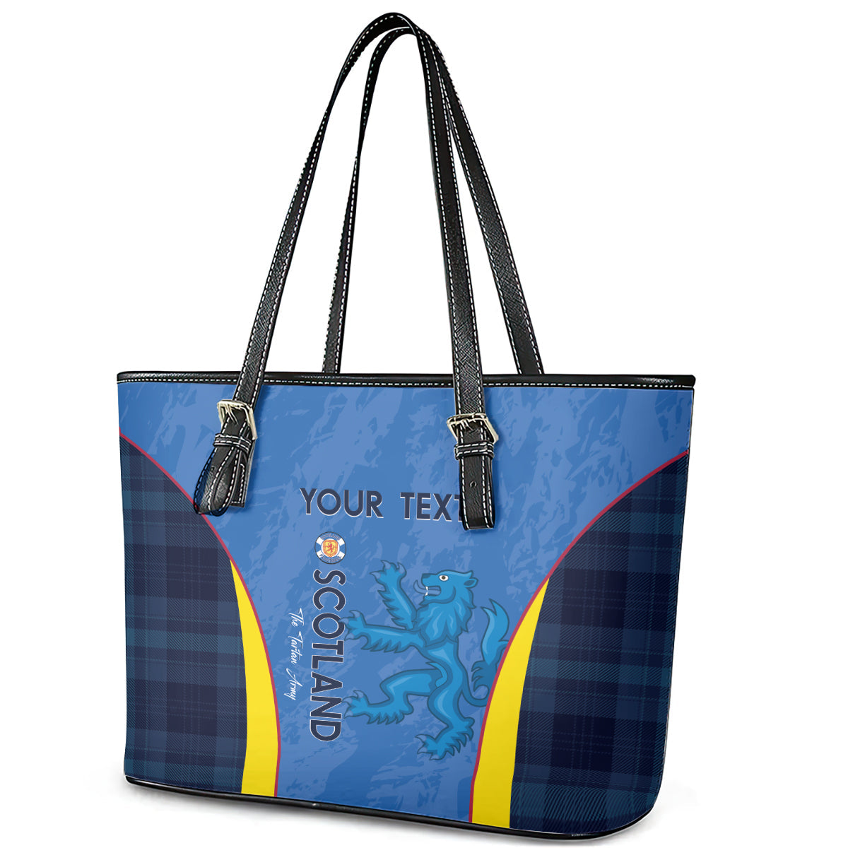 Custom Scotland Football Leather Tote Bag 2024 Go Champions Scottish LT14