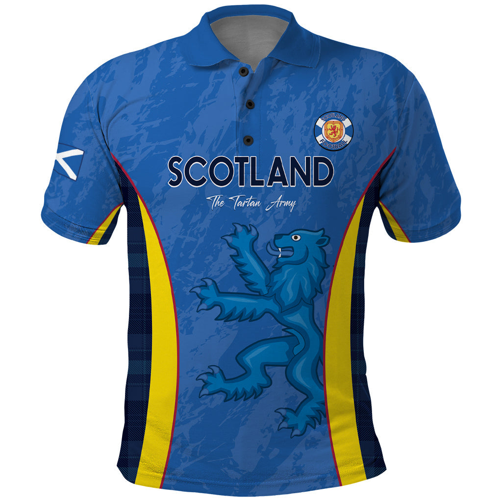 Custom Scotland Football Polo Shirt 2024 Go Champions Scottish LT14