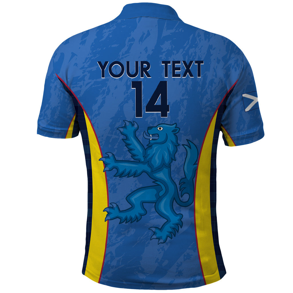 Custom Scotland Football Polo Shirt 2024 Go Champions Scottish LT14