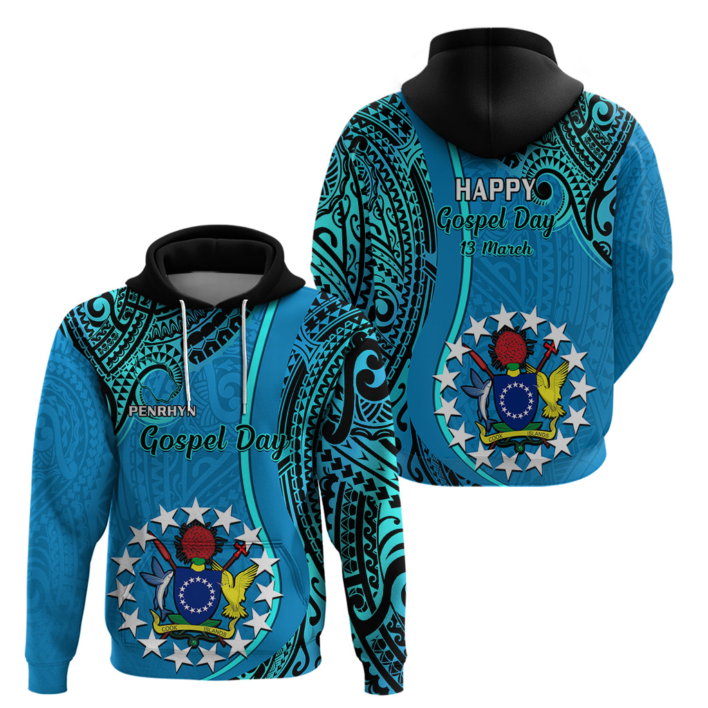 13 March Penrhyn Island Gospel Day Hoodie Cook Islands Tribal Pattern LT14