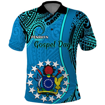 13 March Penrhyn Island Gospel Day Polo Shirt Cook Islands Tribal Pattern LT14