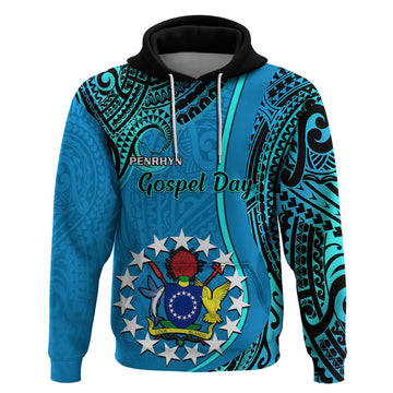 Personalised 13 March Penrhyn Island Gospel Day Hoodie Cook Islands Tribal Pattern LT14