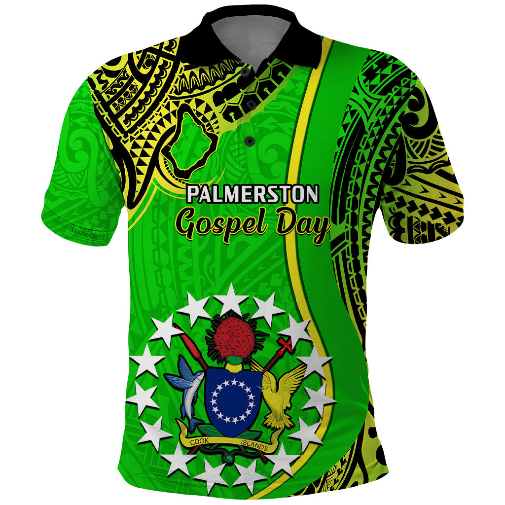 25 May Palmerston Island Gospel Day Polo Shirt Cook Islands Tribal Pattern LT14