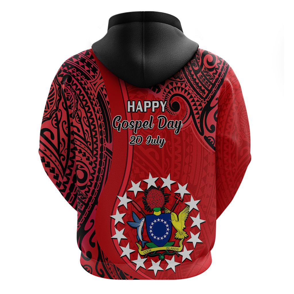 20 July Atiu Island Gospel Day Hoodie Cook Islands Tribal Pattern LT14