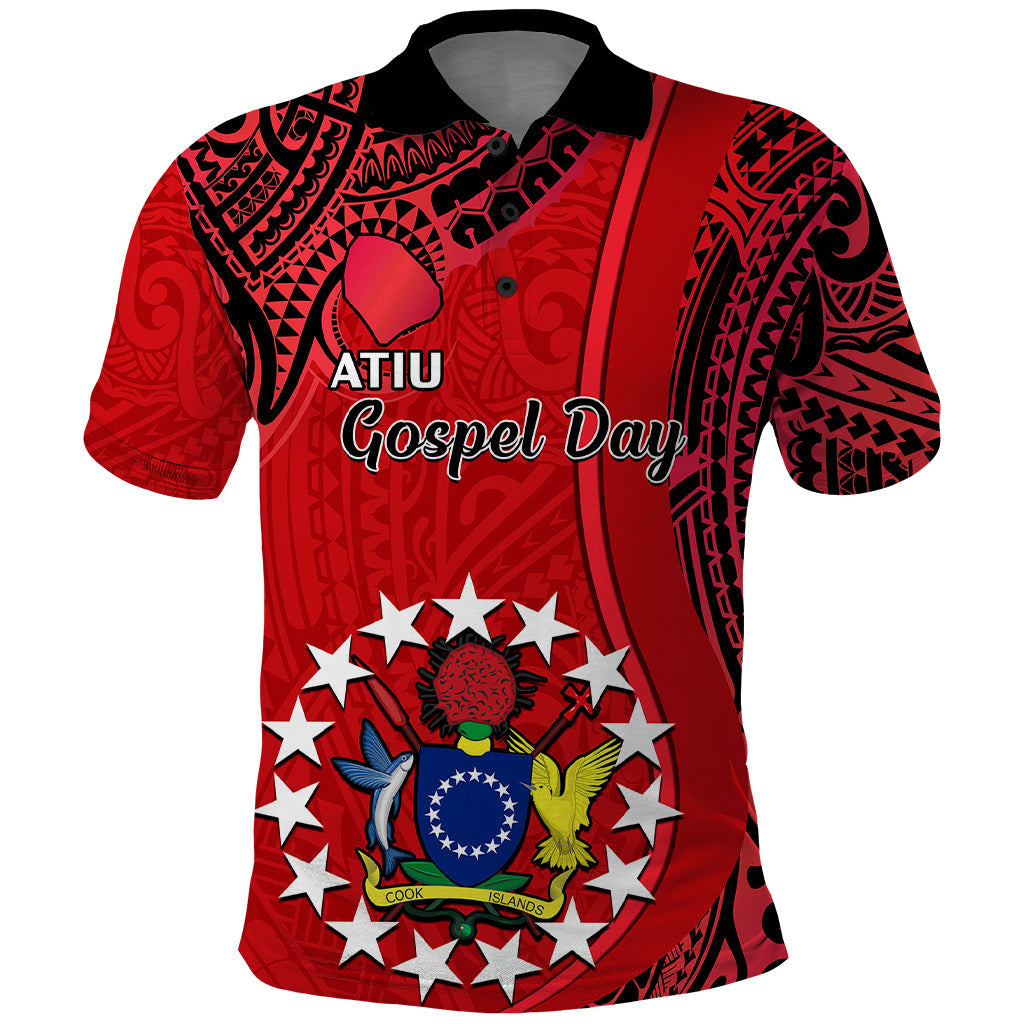 20 July Atiu Island Gospel Day Polo Shirt Cook Islands Tribal Pattern LT14