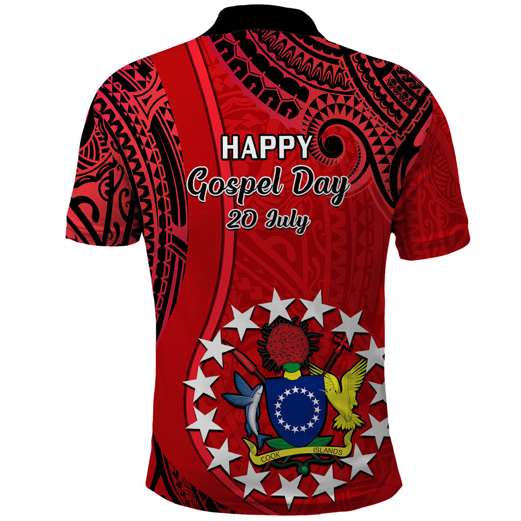 20 July Atiu Island Gospel Day Polo Shirt Cook Islands Tribal Pattern LT14
