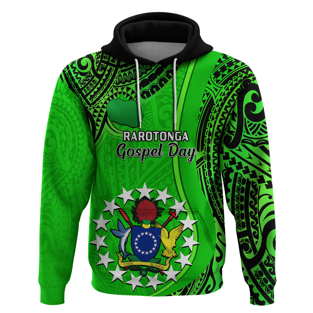 25 July Rarotonga Island Gospel Day Hoodie Cook Islands Tribal Pattern LT14