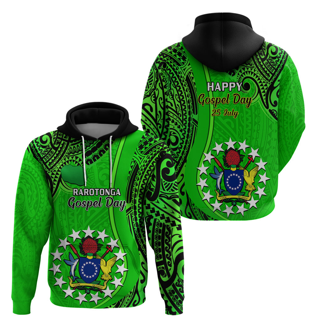 25 July Rarotonga Island Gospel Day Hoodie Cook Islands Tribal Pattern LT14