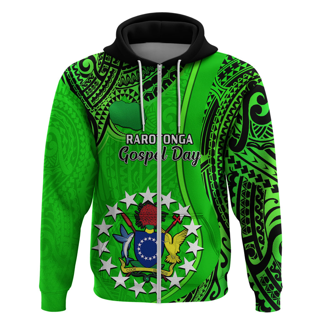 25 July Rarotonga Island Gospel Day Hoodie Cook Islands Tribal Pattern LT14