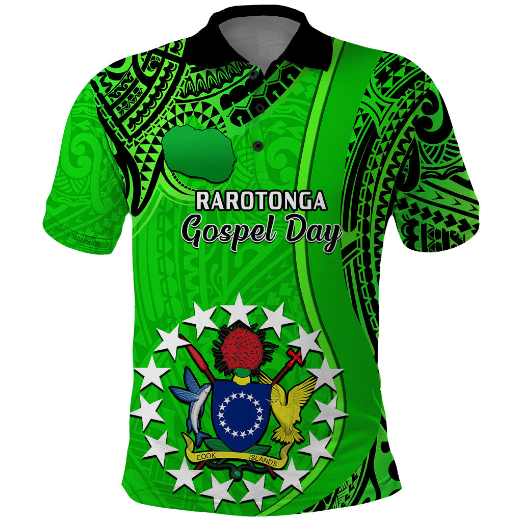 25 July Rarotonga Island Gospel Day Polo Shirt Cook Islands Tribal Pattern LT14