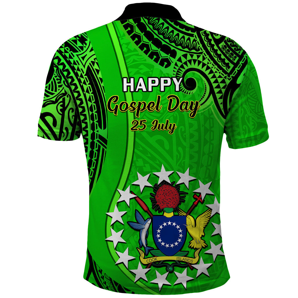 25 July Rarotonga Island Gospel Day Polo Shirt Cook Islands Tribal Pattern LT14