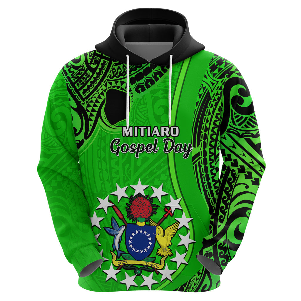 21 July Mitiaro Island Gospel Day Hoodie Cook Islands Tribal Pattern LT14