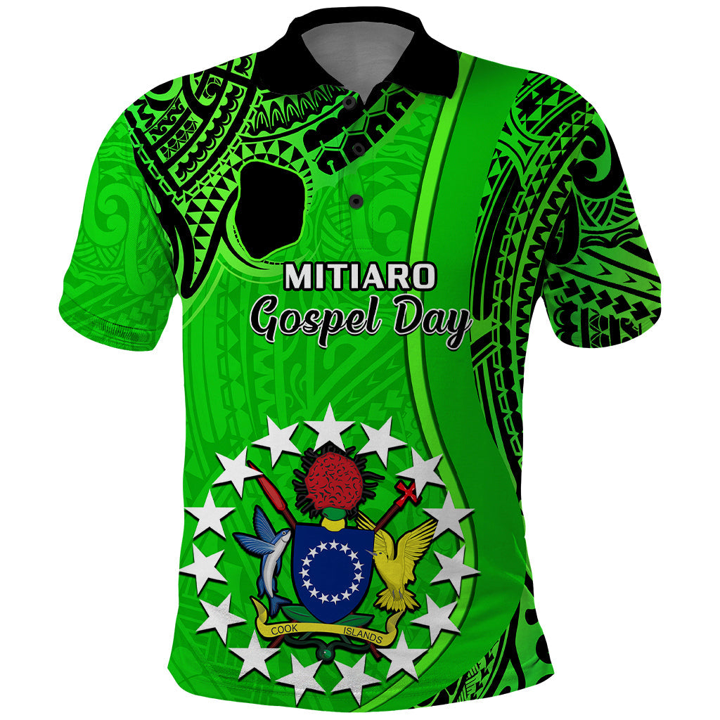 21 July Mitiaro Island Gospel Day Polo Shirt Cook Islands Tribal Pattern LT14