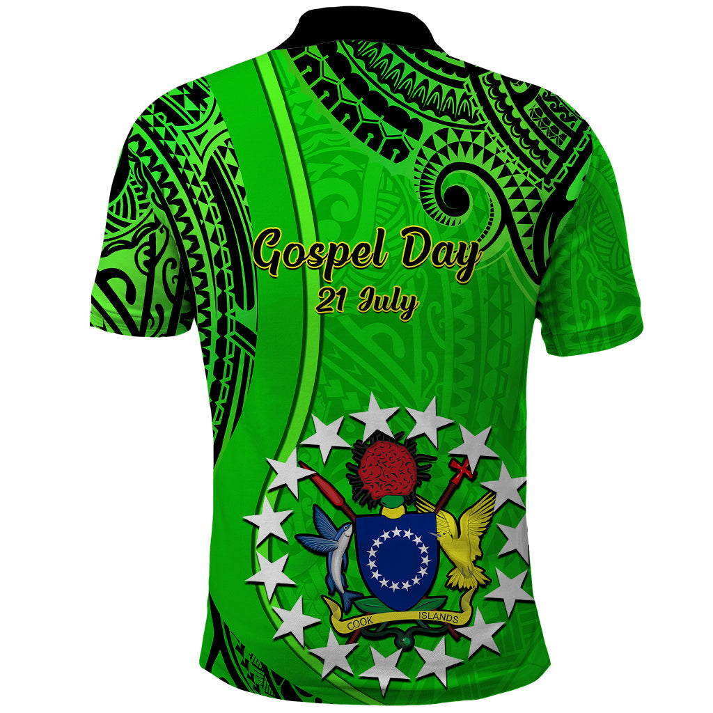 21 July Mitiaro Island Gospel Day Polo Shirt Cook Islands Tribal Pattern LT14