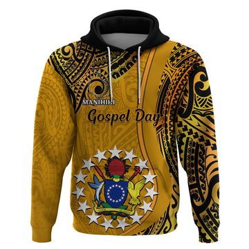 Personalised 8 August Manihiki Island Gospel Day Hoodie Cook Islands Tribal Pattern LT14