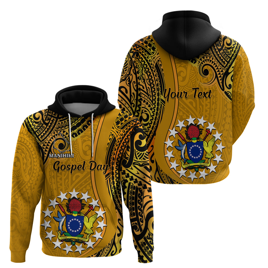 Personalised 8 August Manihiki Island Gospel Day Hoodie Cook Islands Tribal Pattern LT14