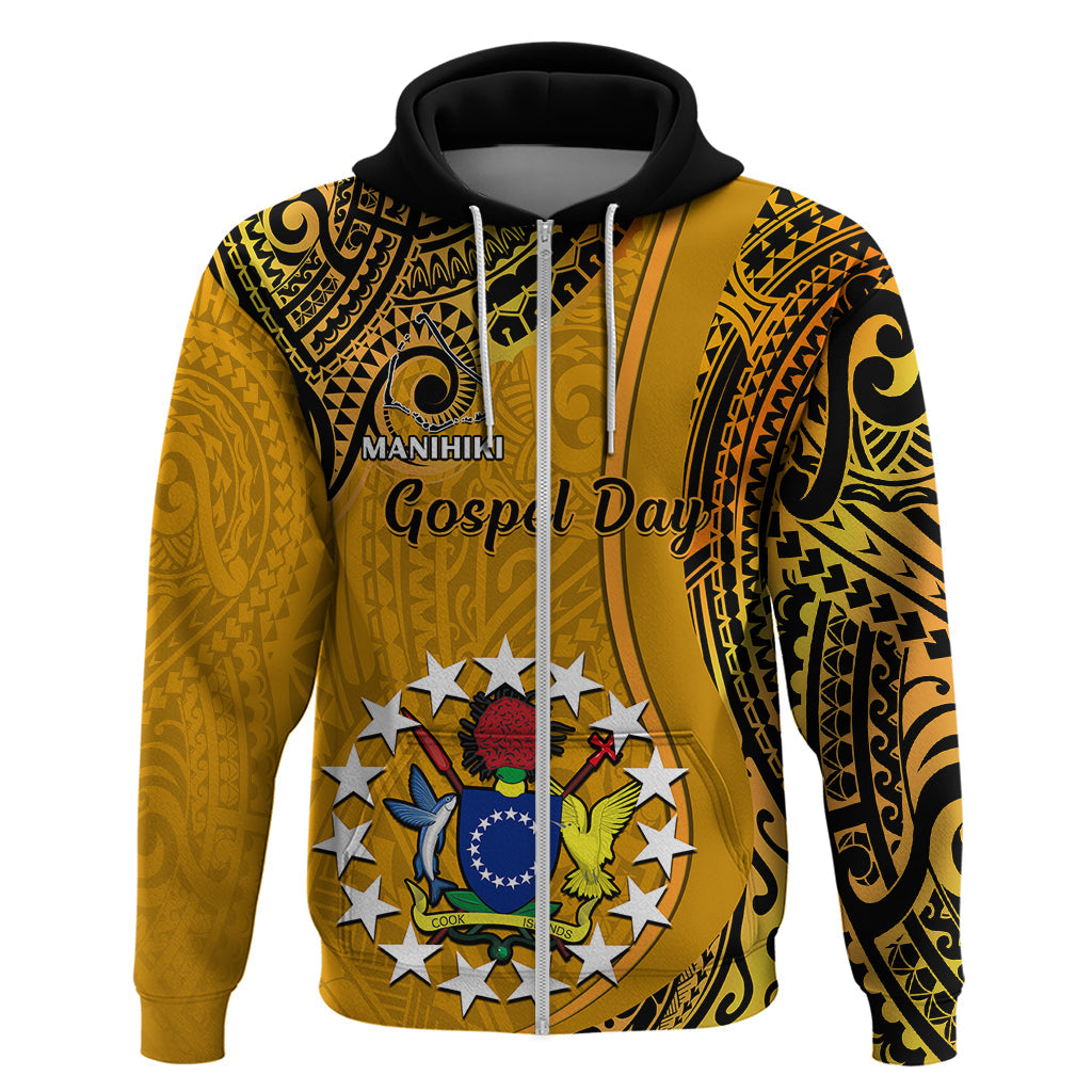 Personalised 8 August Manihiki Island Gospel Day Hoodie Cook Islands Tribal Pattern LT14