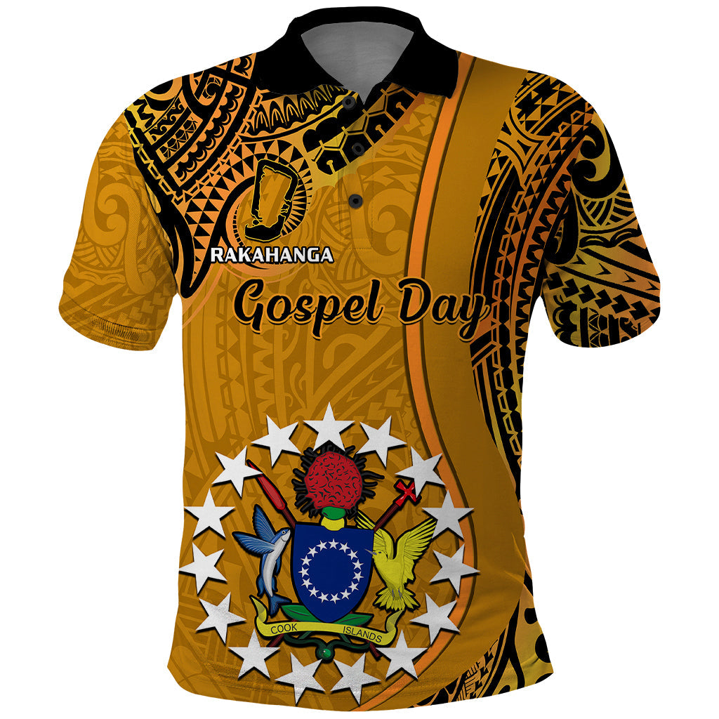 15 August  Rakahanga Island Gospel Day Polo Shirt Cook Islands Tribal Pattern LT14