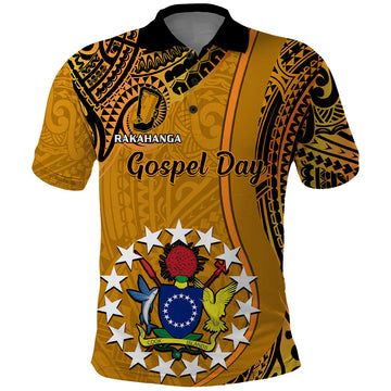 15 August  Rakahanga Island Gospel Day Polo Shirt Cook Islands Tribal Pattern LT14