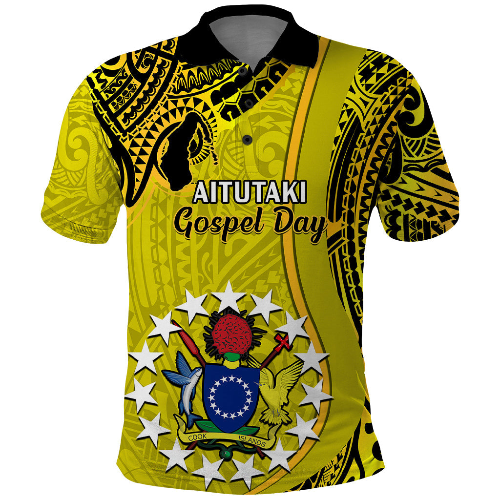 27 October Aitutaki Island Gospel Day Polo Shirt Cook Islands Tribal Pattern LT14