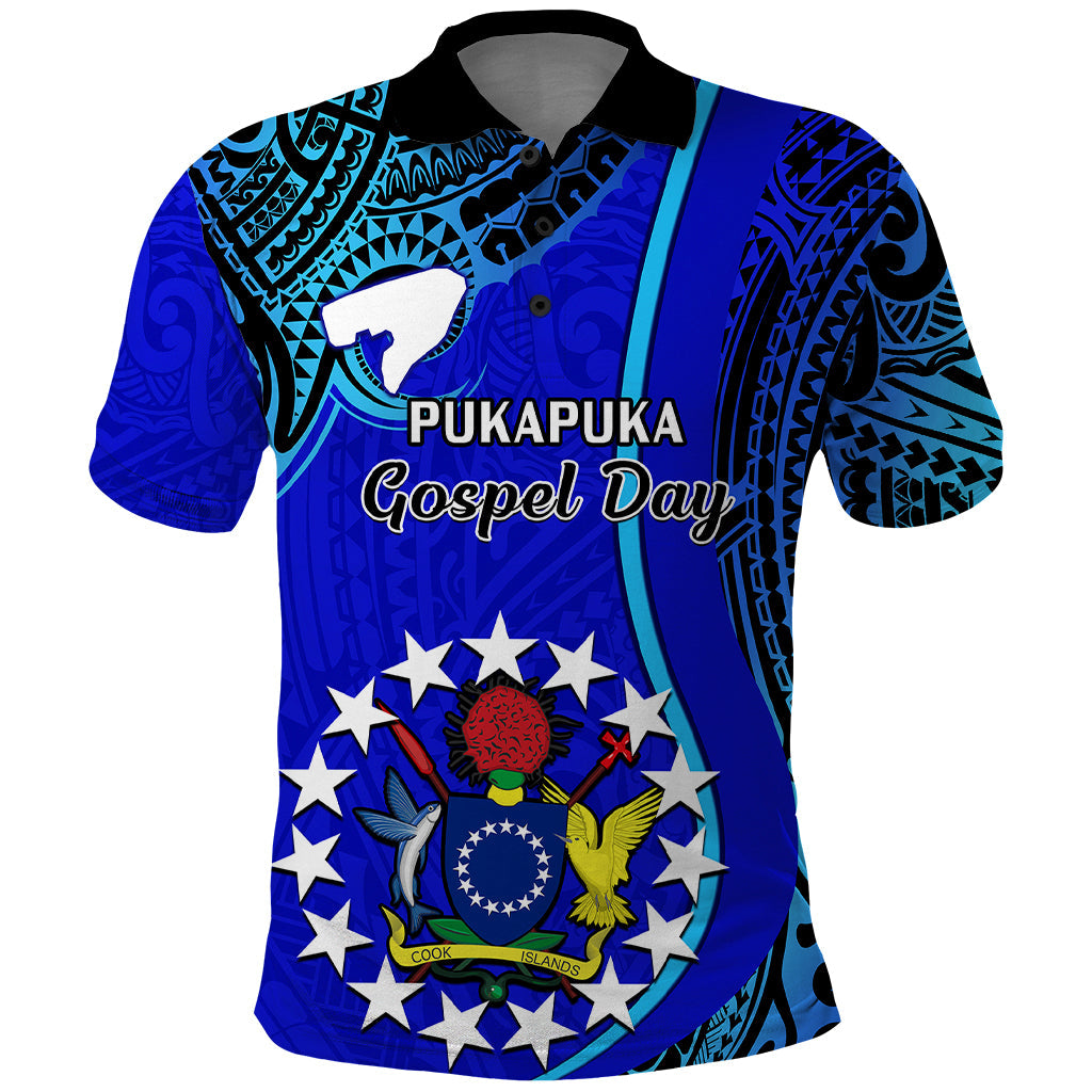 8 December Pukapuka Island Gospel Day Polo Shirt Cook Islands Tribal Pattern LT14