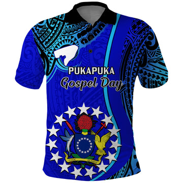 8 December Pukapuka Island Gospel Day Polo Shirt Cook Islands Tribal Pattern LT14