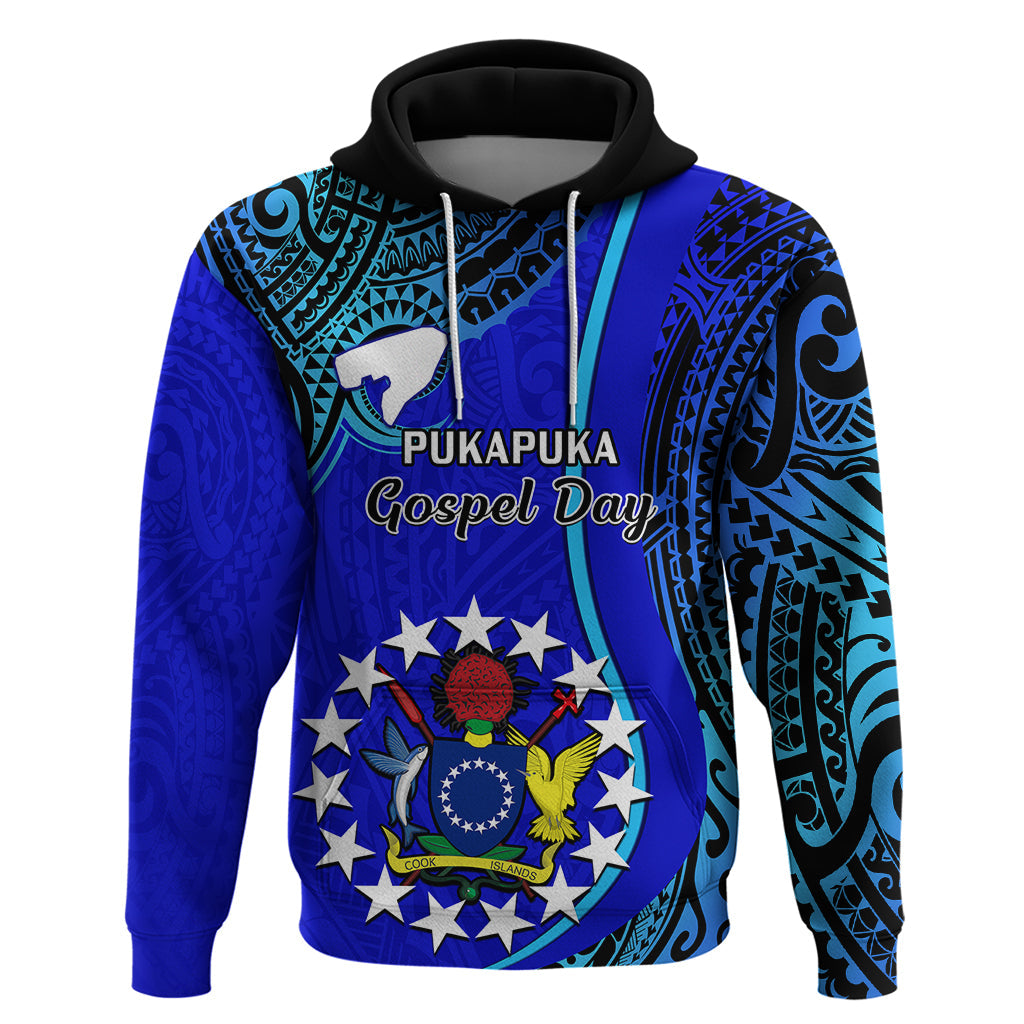 Personalised 8 December Pukapuka Island Gospel Day Hoodie Cook Islands Tribal Pattern LT14