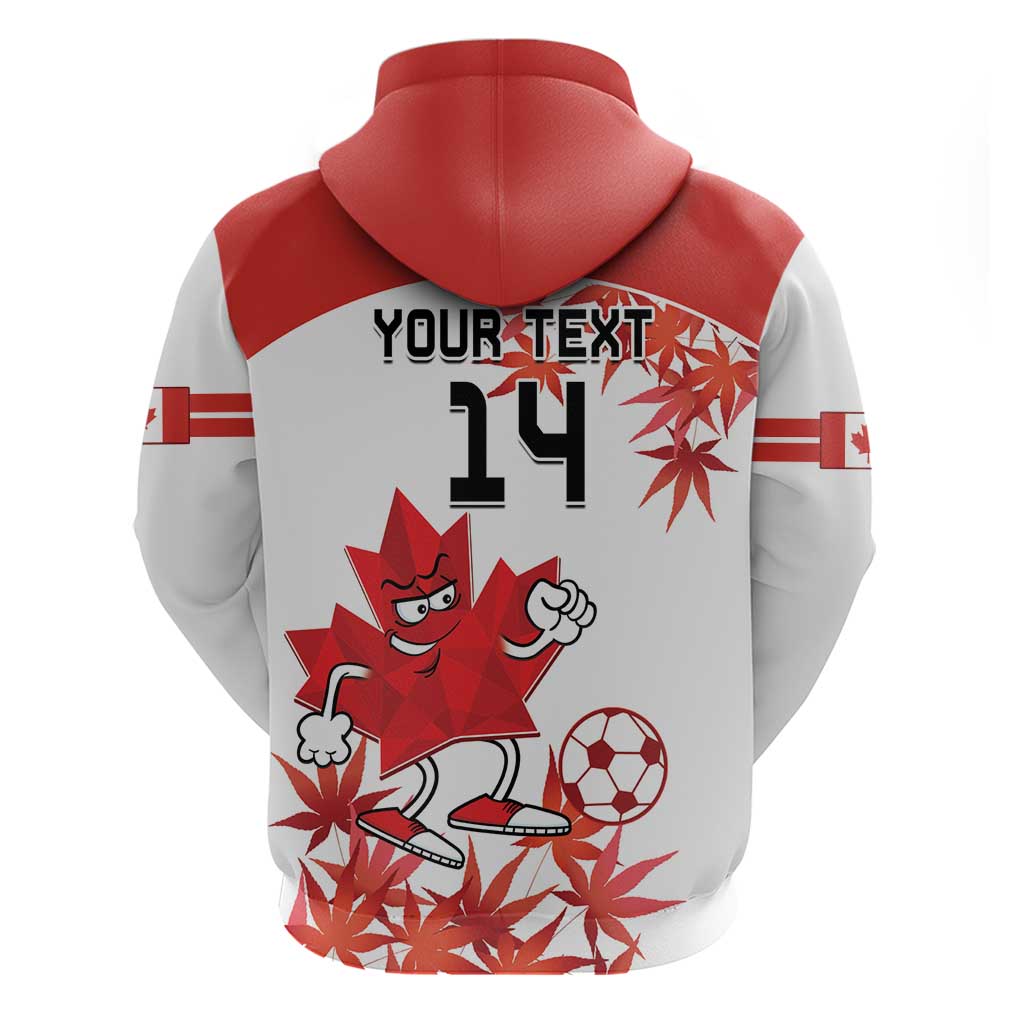 Custom Canada Soccer Hoodie Les Rouges Cute Maple Leaf Mascot LT14