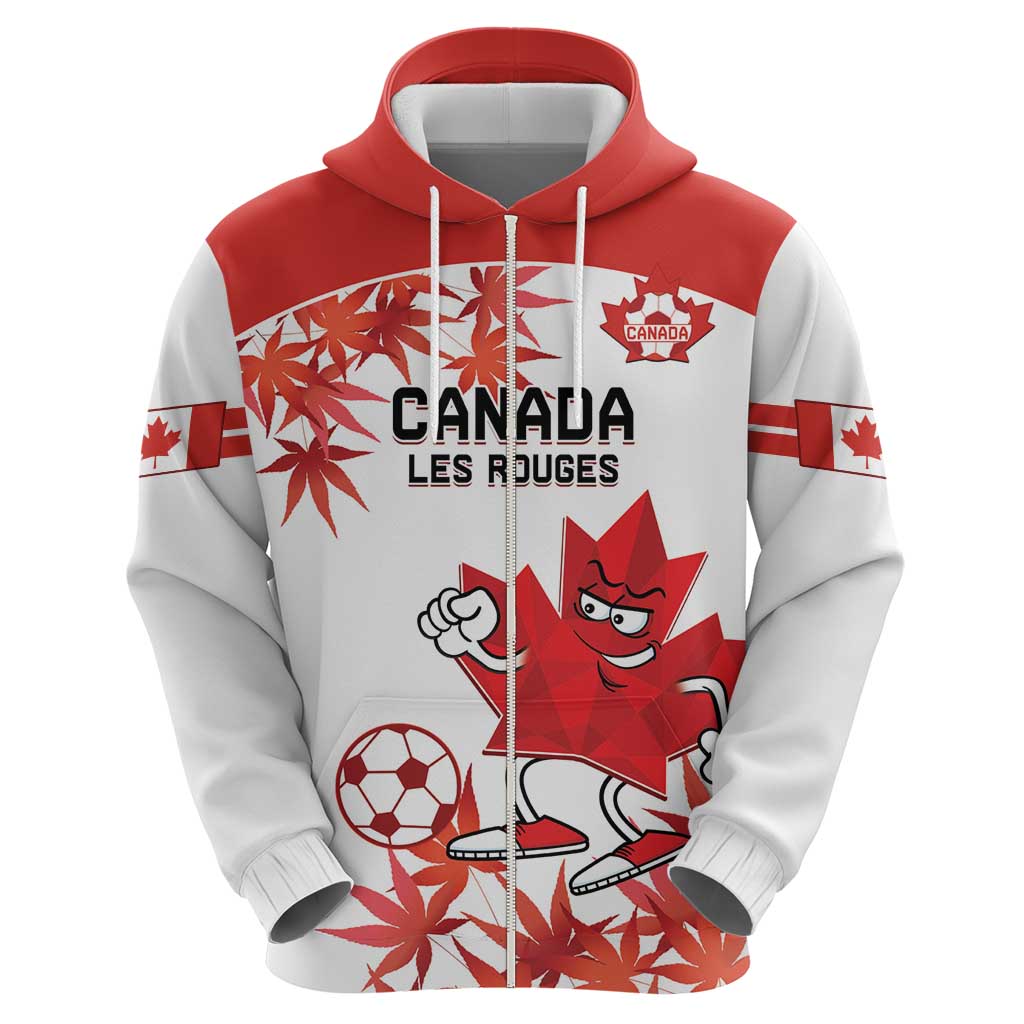 Custom Canada Soccer Hoodie Les Rouges Cute Maple Leaf Mascot LT14