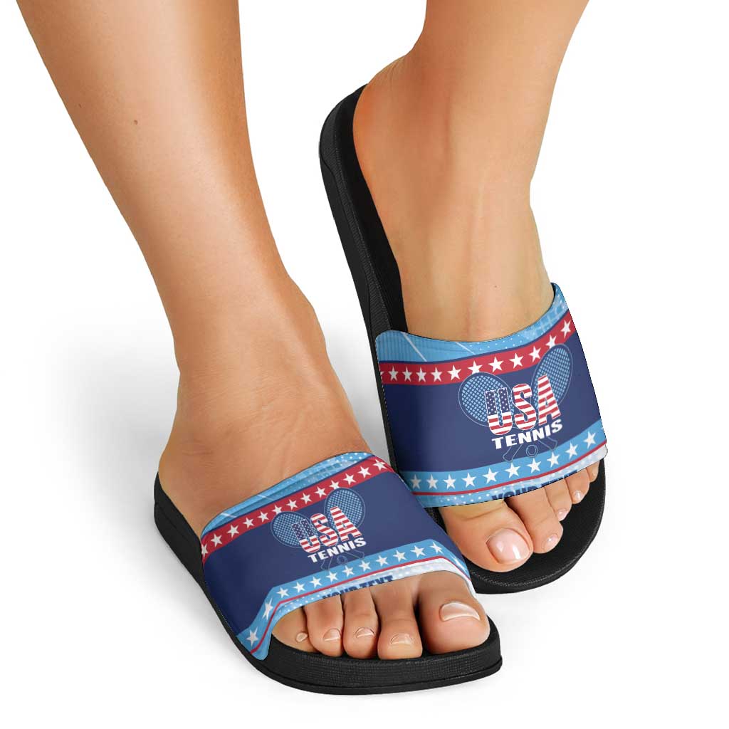 Custom United States Tennis Slide Sandals 2025 Go USA LT14