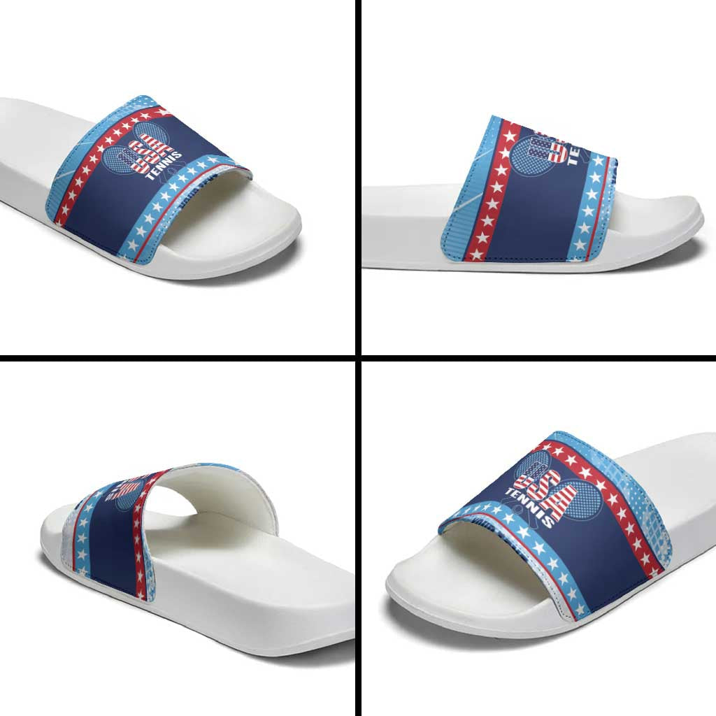 Custom United States Tennis Slide Sandals 2025 Go USA LT14