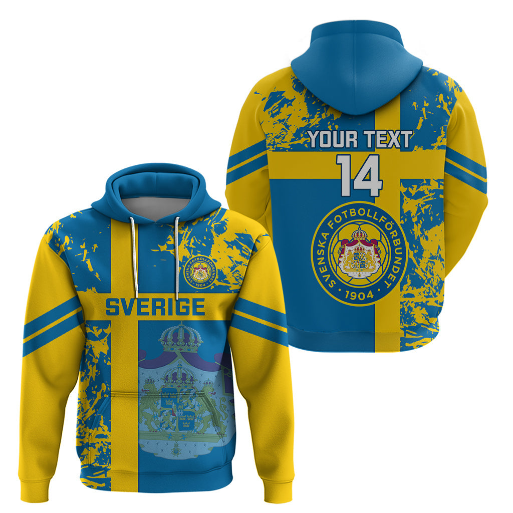 Custom Sweden Football Hoodie Come On Sverige 2023 World Cup LT14