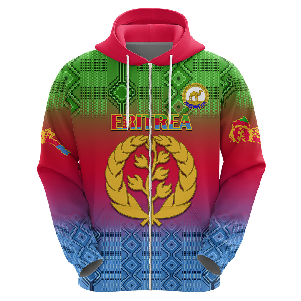 Eritrea Revolution Day Hoodie Eritrean Kente Pattern Gradient Style LT14