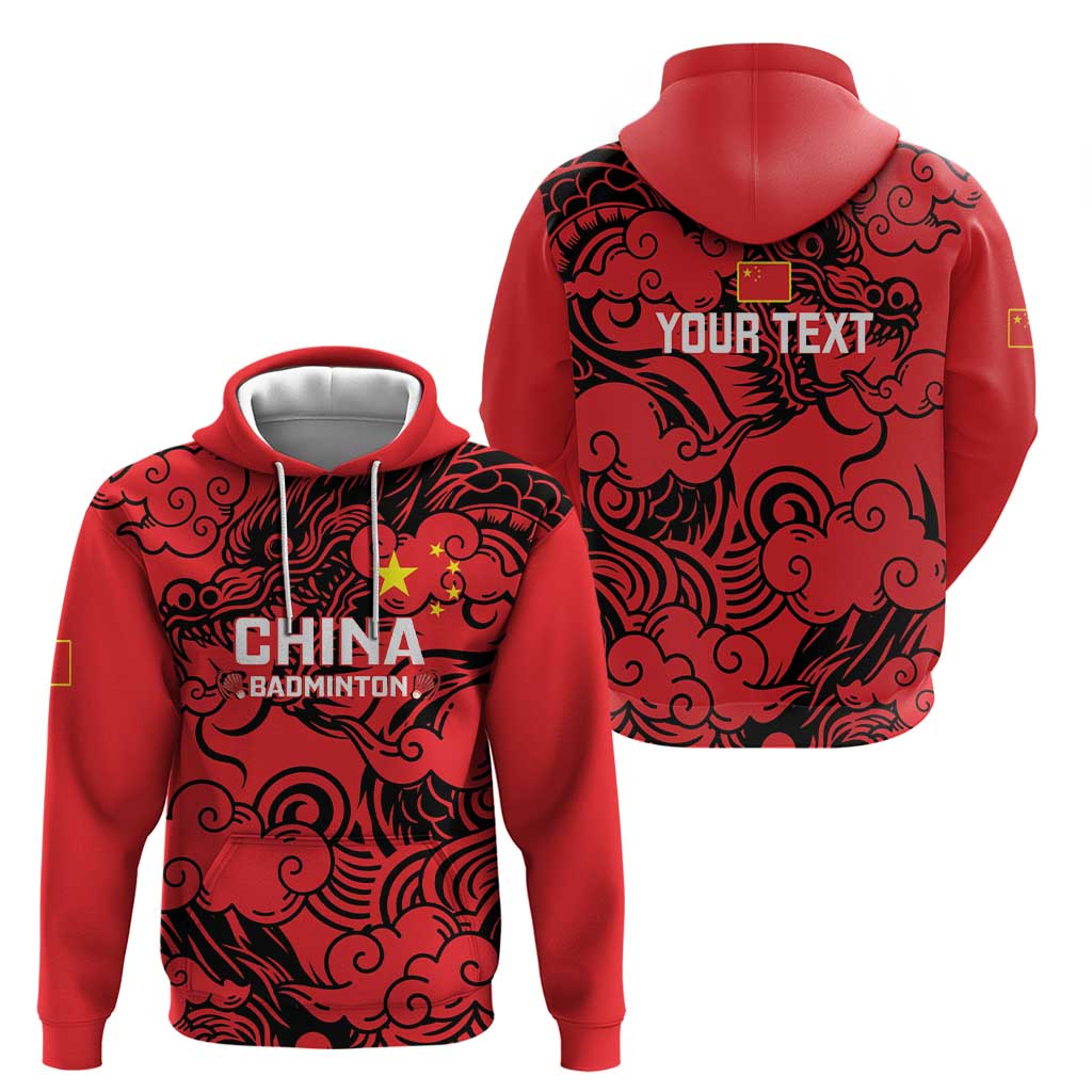 Personalised China Badminton Hoodie 2024 Chinese Dragon Version LT14