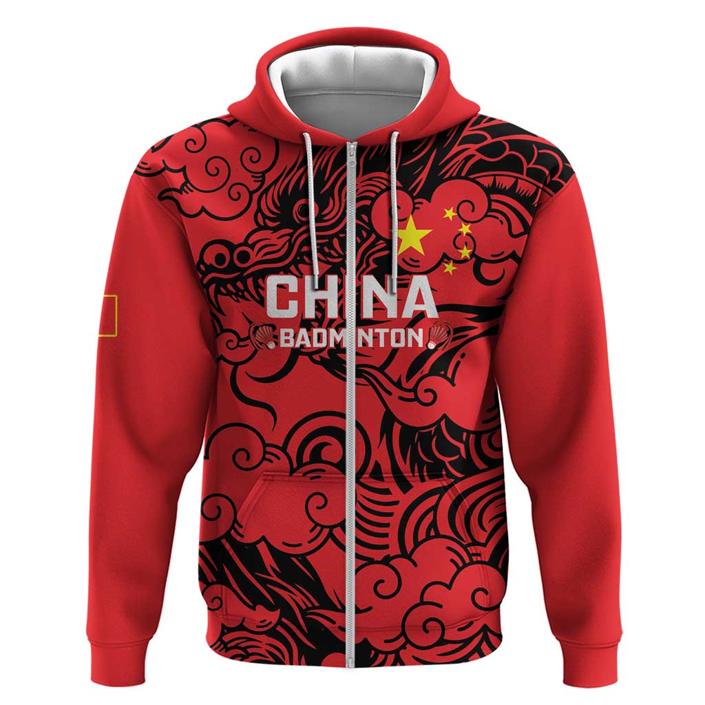 Personalised China Badminton Hoodie 2024 Chinese Dragon Version LT14